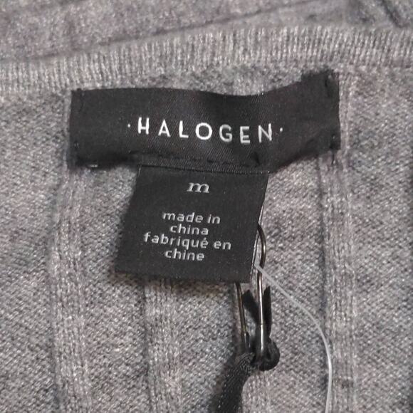 Halogen Womens Pullover Sweater Gray Heathered Long Sleeve Scoop Neck M New - Picture 3 of 7